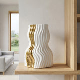 Modern Ceramic Wavy Accent Vase at Zubaidas Homestore