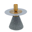 Modern Conical Textured Metal Candle Stand Grey at Zubaidas Homestore - House of The Biggest Collection of Decor in Pakistan