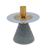 Modern Conical Textured Metal Candle Stand Grey at Zubaidas Homestore - House of The Biggest Collection of Decor in Pakistan