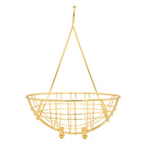 Modern Golden Wire Fruit Basket with Banana Hanger at Zubaidas Homestore Pakistan