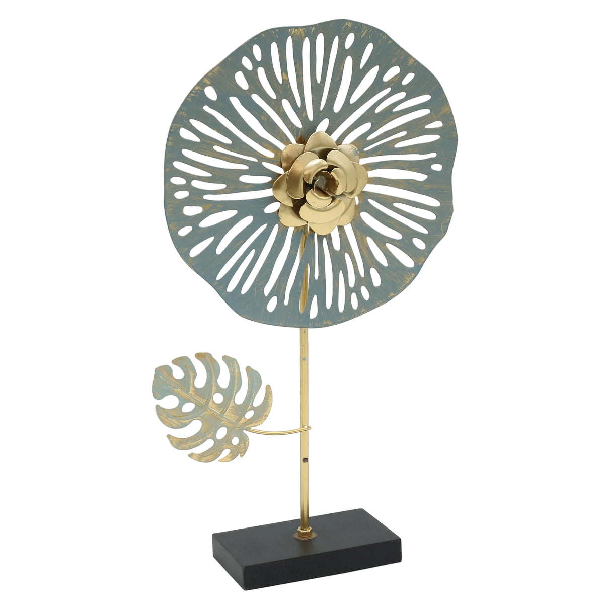 Modern Metal Floral Sculpture Table Accent at Zubaidas Homestore - The Largest Collection of Decor In Pakistan