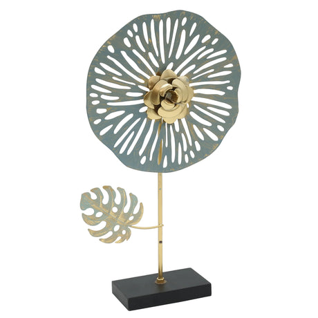 Modern Metal Floral Sculpture Table Accent at Zubaidas Homestore - The Largest Collection of Decor In Pakistan