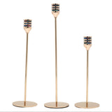 Modern Rose Gold Taper Candle Holder 3 Pieces Set at Zubaidas Homestore Pakistan
