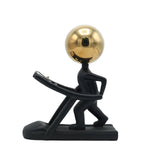 Modern Runner Figures Treadmill with Golden Sphere Head at Zubaidas Homestore Pakistan