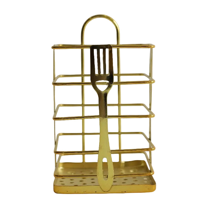 Modern Square Iron Spoon Holder Gold Wire at Zubaidas Homestore Pakistan