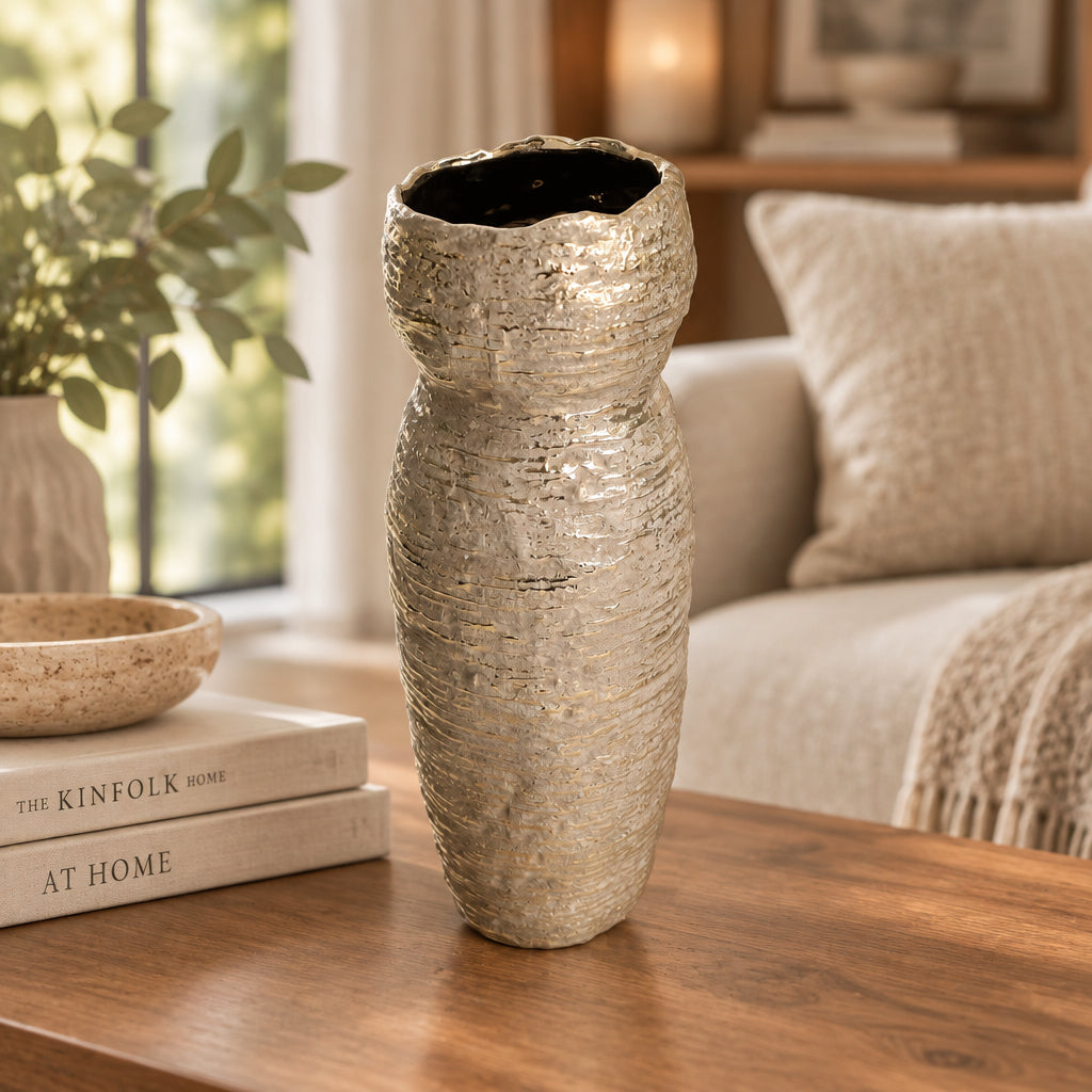 Modern Textured Ceramic Vase at Zubaidas Homestore