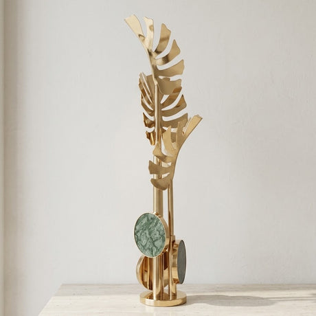Monstera Leaf Stand Golden at Zubaidas Homestore