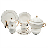 More & More Bone China Dinner Set 65 Pieces White at Zubaidas Homestore 