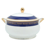 More & More Bone China Dinner Set 71 Pieces Blue and Gold Accent at Zubaidas Homestore Pakistan
