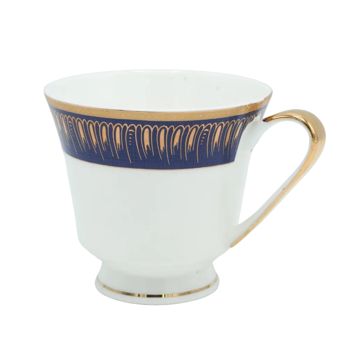 More & More Bone China Dinner Set 71 Pieces Blue and Gold Accent at Zubaidas Homestore. Most Trusted Homestore in Pakistan