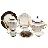 More & More Johnson Bros Inspired Brown Floral Dinner Set 65 Pieces at Zubaidas Homestore Pakistan
