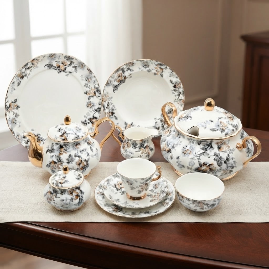 More & More Royal Albert Design Dinner Set 75 Pieces at Zubaidas Homestore 