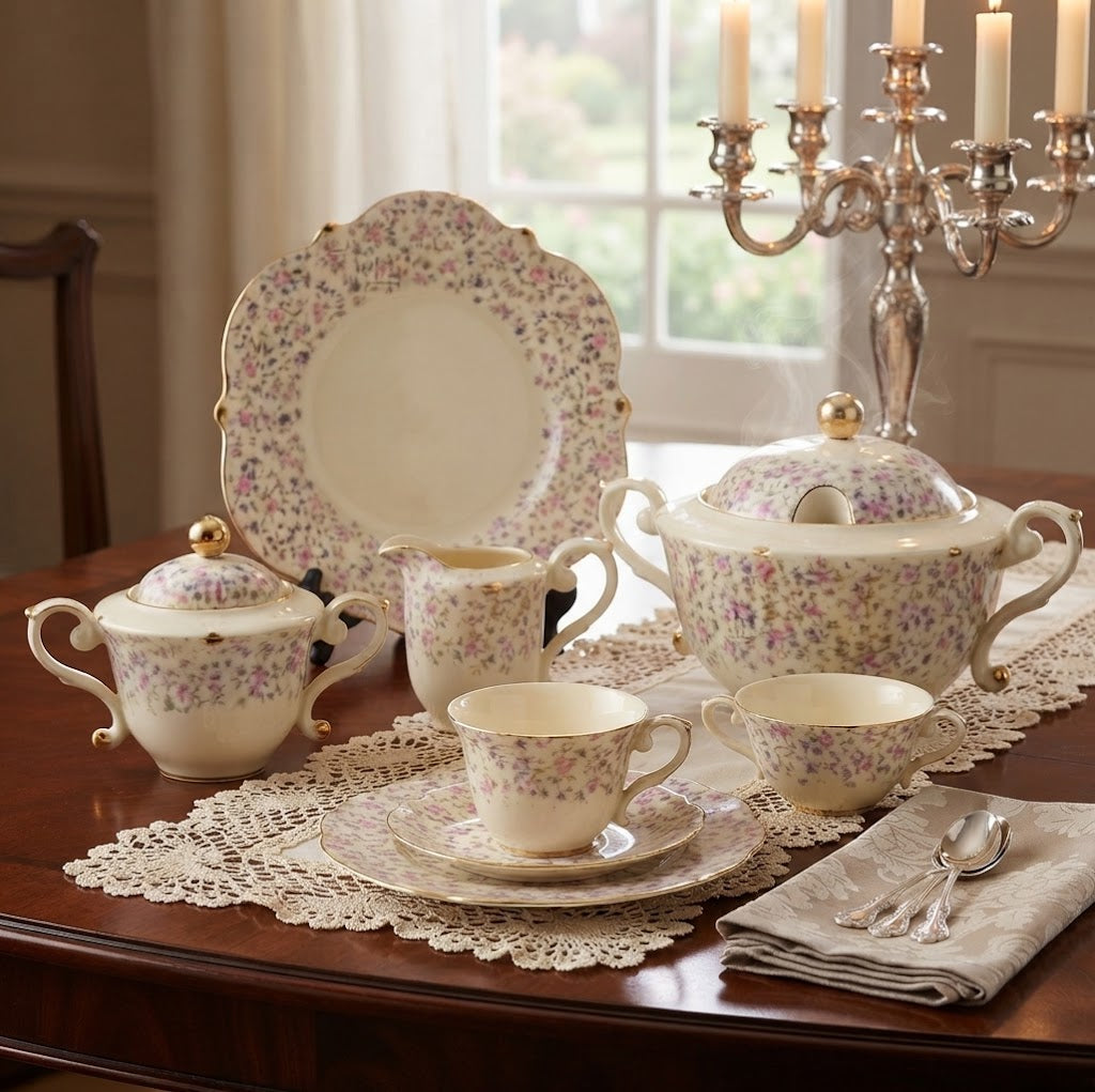 More & More Royal Albert Style Dinner Set Floral Print 75 Pieces at Zubaidas Homestore 