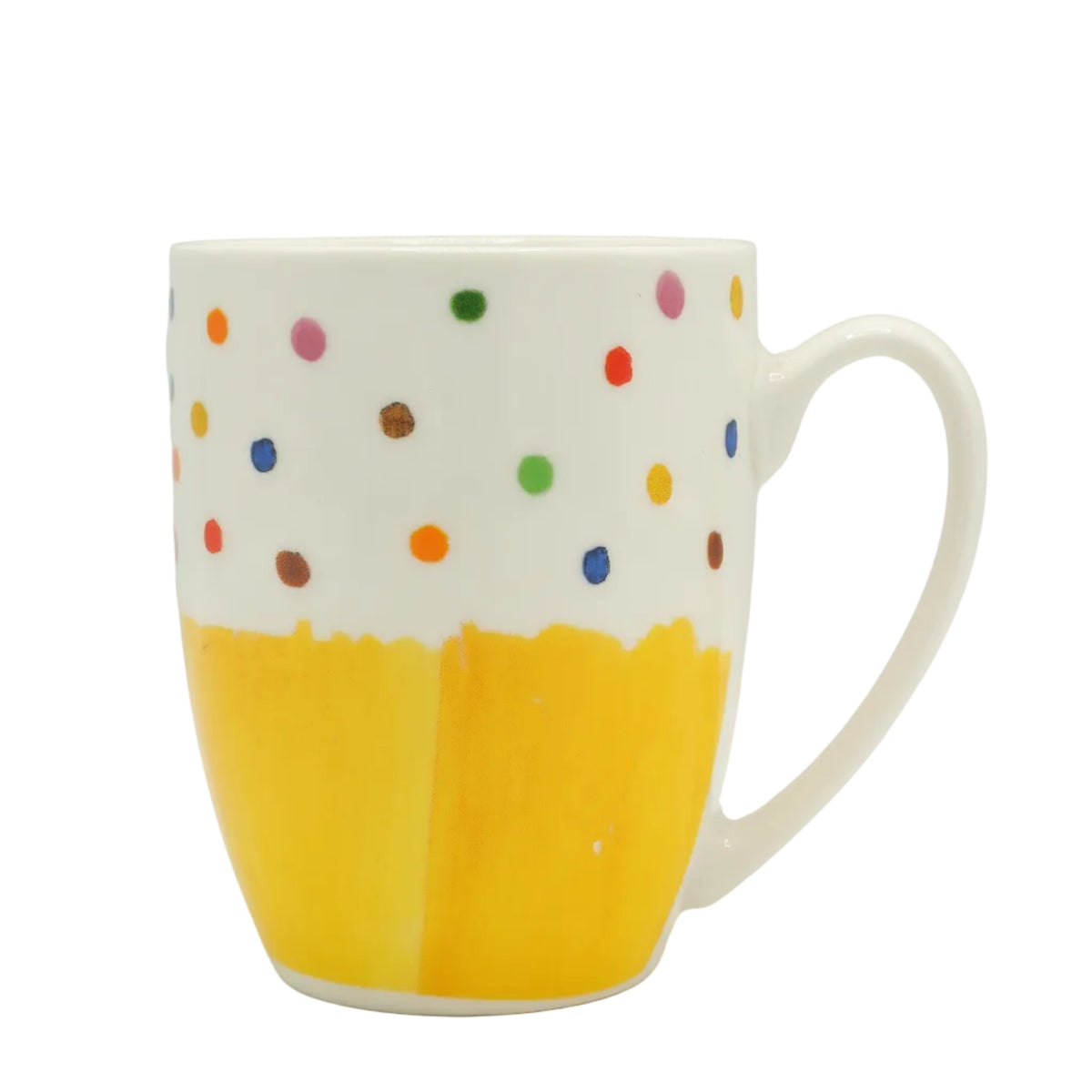 Multicolor Polka Dots Ceramic Coffee Mug 350ml at Zubaidas Homestore Pakistan