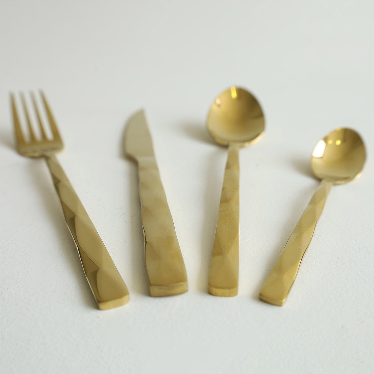 MYD Diamond Design Cutlery Set 24 Pieces Golden at Zubaidas Homestore Online Pakistan
