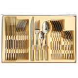 MYD Four Lines Design Cutlery Set 24 Pieces Silver at Zubaidas Homestore