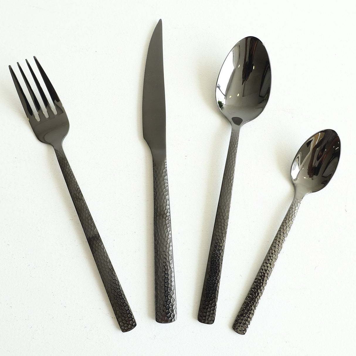 MYD Hammer Design Cutlery Set 24 Pieces Black at Zubaidas Homestore Pakistan