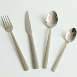MYD Hammer Design Cutlery Set 24 Pieces Silver at Zubaidas Homestore Pakistan