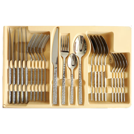 MYD Sterling Design Cutlery Set 24 Pieces Silver at Zubaidas Homestore