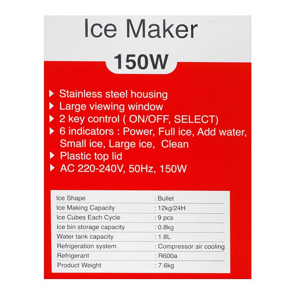 Nikai Ice Maker 150W NIM-2412A at Zubaidas #1 Homestore in Pakistan