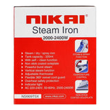 Nikai Steam Iron, 2000-2400W NSI-909 at Zubaidas The Largest Homestore in Pakistan