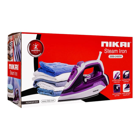 Nikai Steam Iron 2000W NSI602 at Zubaidas Homestore
