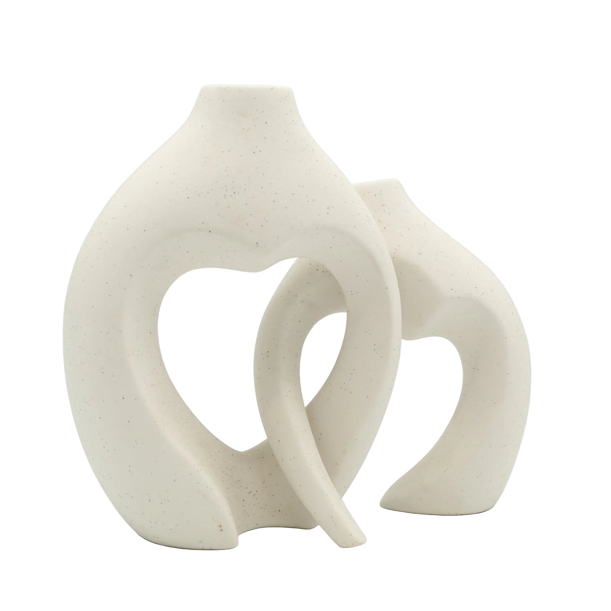 Nordic Interlocking Heart Decorative Vase Set 2 Pieces at Zubaidas Homestore - The Largest Collection Of Decor In Pakistan