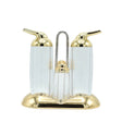 Oil and Vinegar Bottle Set with Salt and Pepper Shaker Golden at Zubaidas Homestore Pakistan