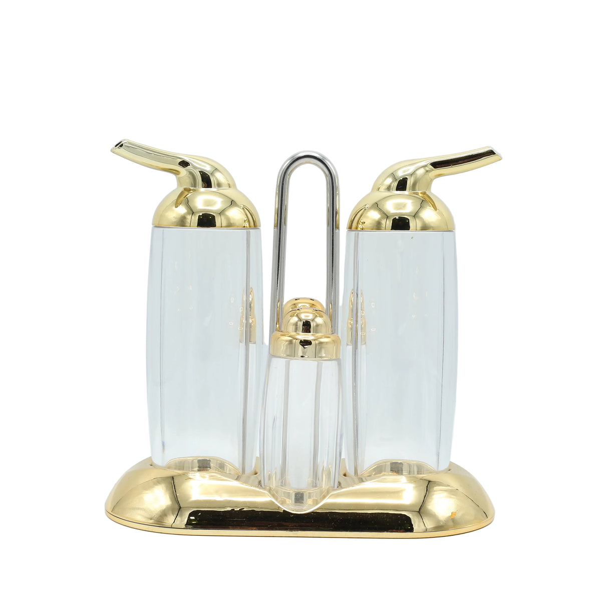 Oil and Vinegar Bottle Set with Salt and Pepper Shaker Golden at Zubaidas Homestore Pakistan