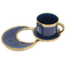 OneMore Fancy Tea Cup with Saucer with Gold Rim Blue at Zubaidas Homestore Pakistan