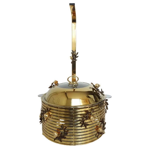 Orchid Buffet Serving Dish 6ltr With Stand Gold at Zubaidas Homestore Best for Home Shopping