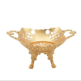 Orchid Ceramic Serving Bowl With Golden Metal Stand at Zubaidas Homestore Pakistan
