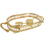 Orchid Oval glass serving buffet dish with burner Gold at Zubaidas Homestore online Pakistan
