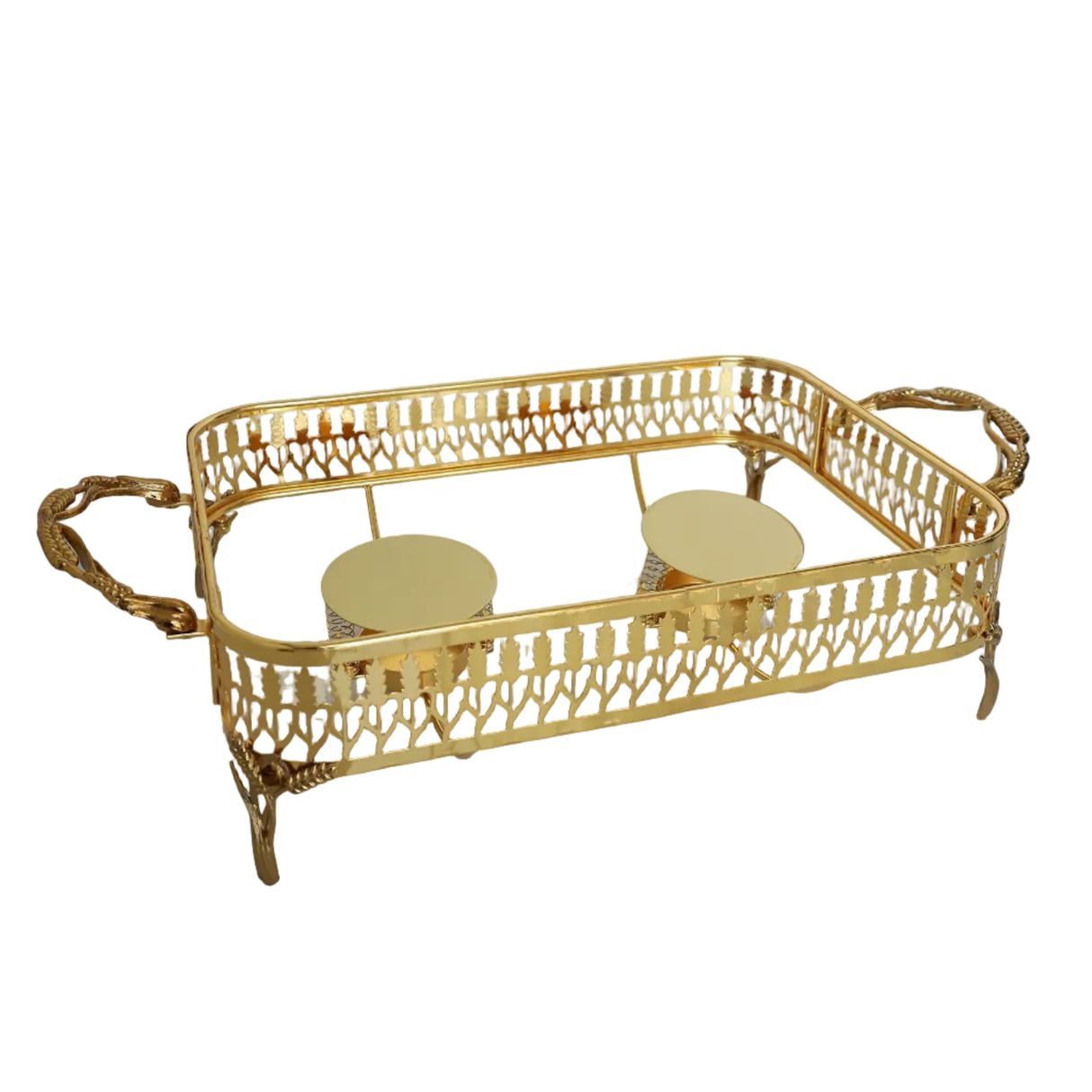 Orchid rectangular glass serving buffet dish with burner at Zubaidas No#1 Homestore in Pakistan