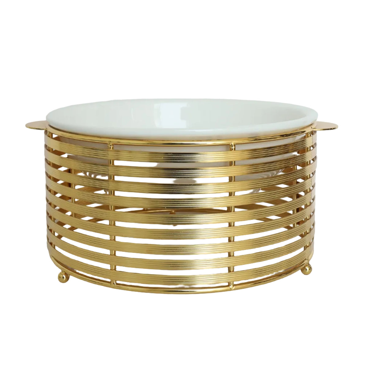 Orchid Round Buffet Serving Bowl Stand Gold at Zubaidas Homestore Best for Home Shopping