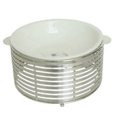 Orchid Round Buffet Serving Bowl Stand Silver at Zubaidas Homestore Best for home Shopping
