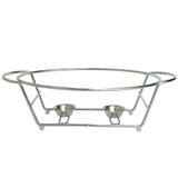 Oval Glass Chafing Dish With Silver Warmer Stand 3LTR Zubaidas Homestore online Pakistan