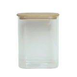 Oval Glass Storage Jar with Bamboo-lid at Zubaidas Homestore best for home shopping