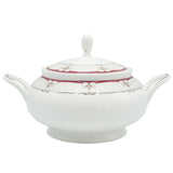 Parsachi Bone China Dinner Set 61 Pieces White and Red Accent at Zubaidas Homestore Pakistan