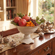 Pedestal Fruit Bowl Medium White Ceramic at Zubaidas Homestore Pakistan