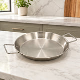 Pedestal Pan Stainless Steel Silver Plated 26cm at Zubaidas Homestore