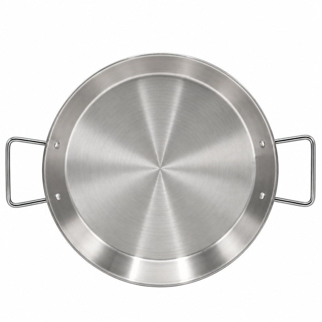 Pedestal Pan Stainless Steel Silver Plated 30cm at Zubaidas Homestore
