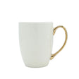 Plain Ceramic Coffee Mug 350ml White And Gold Zubaidas Homestore Pakistan