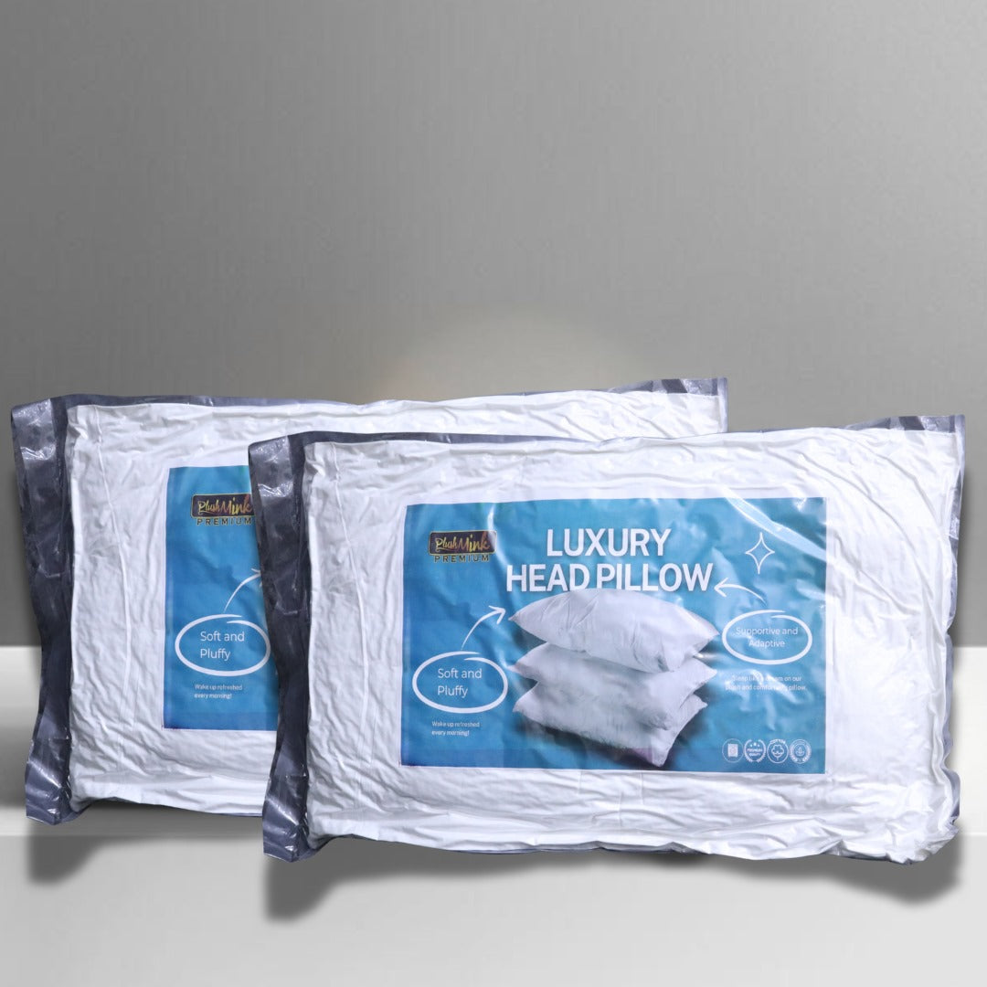 Plushmink 2 Pieces White Cotton Pillow at Zubaidas Homestore Online Pakistan