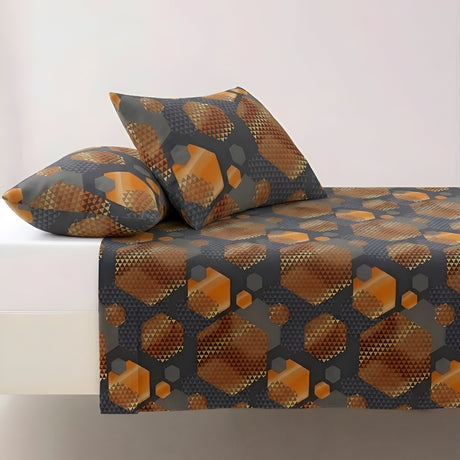 Plushmink Bed Sheet Fantasy King Bed-Carbon Comb at Zubaidas Homestore Best for Home Shopping