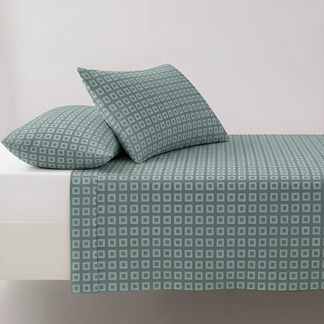 Plushmink Bed Sheet Fantasy King Bed- Leaf Grid at Zubaidas Homestore Best for Home Shopping