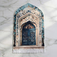 Plushmink Blue Palace Doors Floral Archway 3D Prayer Mat at Zubaidas Homestore 