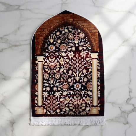 Plushmink Brick Arch and Vintage Floral 3D Prayer Mat at Zubaidas Homestore 
