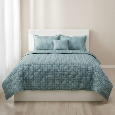 Plushmink Comfora 5 Pcs Bed in a Bag-Grid at Zubaidas Homestore Pakistan