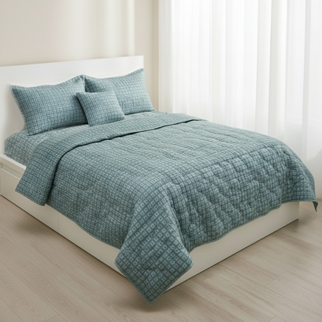 Plushmink Comfora 5 Pcs Bed in a Bag-Grid at Zubaidas Homestore. Best Homestore In Pakistan